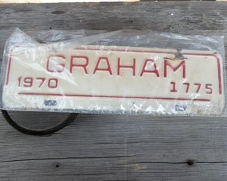 1970 GRAHAM CITY TAGS