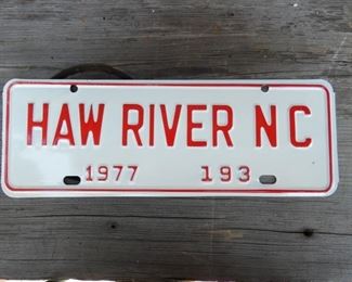 1977 HAW RIVER NC TAG