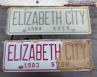 1983, 1984 ELIZABETH CITY TAGS