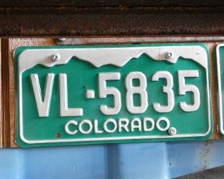 COLORADO LIC. TAG