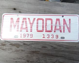 1979 MAYODAN LIC. TAG