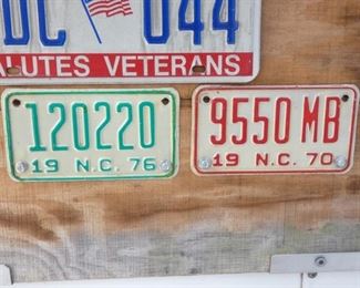 VARIOUS NC LIC. TAGS