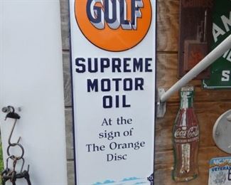 GULF MOTOR OIL VERTICAL SIGN