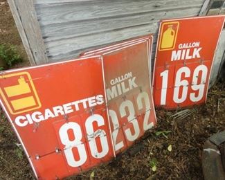 STATION SIGNS, CIG. PRICE SIGNS