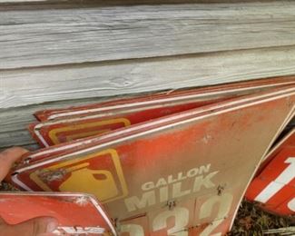 VIEW 2 CLOSEUP VARIOUS PRICE SIGNS