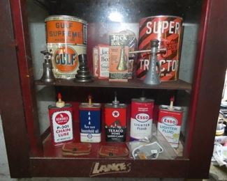 VIEW 3 VARIOUS ADV. CANS, OILERS ETC