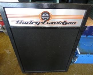 HARLEY DAVIDSON MENU SIGN
