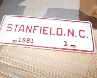 1981 OLD STOCK STANFIELD NC PLATES
