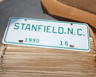 1990 OLD STOCK STANFIELD NC PLATES