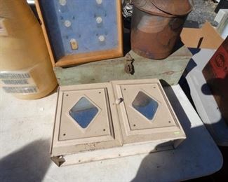 EARLY METAL WALL CABINET