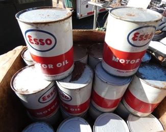 ESSO MOTOR OIL CANS