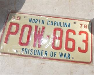 POW NC 1979 LIC. TAG