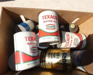 TEXACO OIL CANS 
