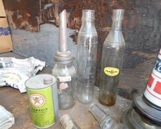 TEXACO OIL, GLASS OIL BOTTLES