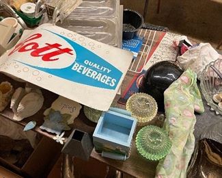Miscellaneous housewares and vintage advertising