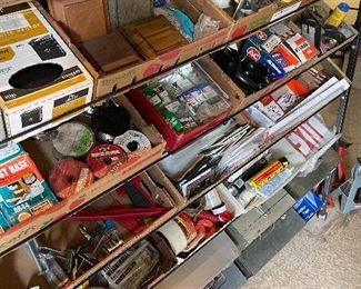 Miscellaneous tools new and used hardware and other items