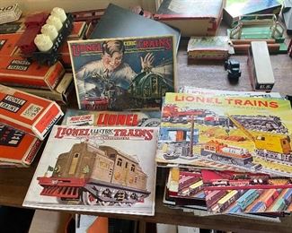 Lionel trains and catalogs