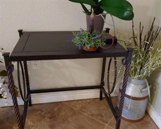 Occasional iron side table