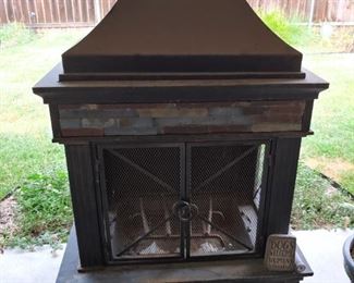 Patio stand alone fireplace