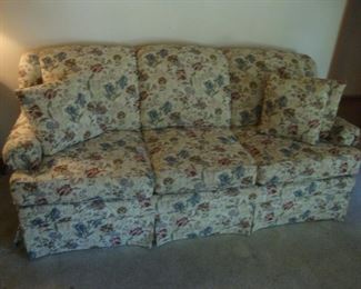 Sofa w/ tulip and iris upholstery