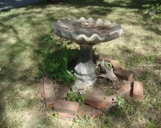 Large concrete bird bath
