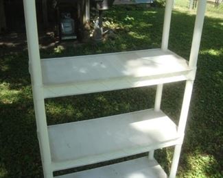 White plastic shelf