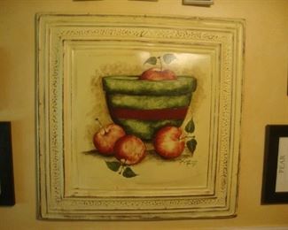 Painted ceiling tile