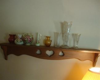 Shelf with vases