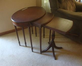 Imperial Furniture nesting tables, solid mahogany