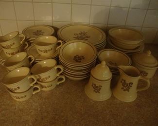Set of Pfaltzgraff "Village" stoneware
