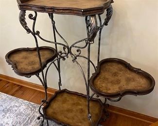 Wrought Iron multi shelf stand