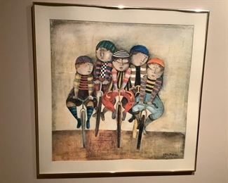 Bicycle Tour de France Litho Print