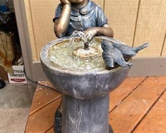 Girl water fountain