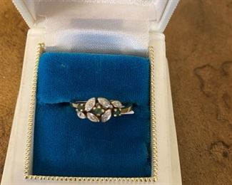 diamond and emerald ring