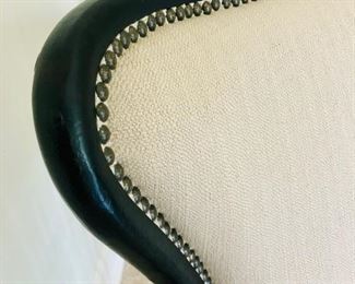 UTTERMOST leather finish trim chair