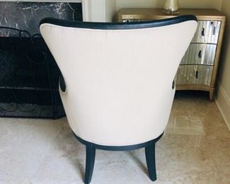 UTTERMOST leather finish trim chair