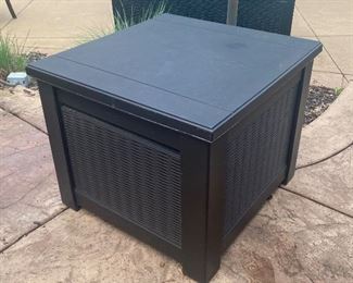 Rubbermaid Outdoor Storage Cube in good condition with light wear. Contents not included. 

Measures 29" x 28" x 24" 