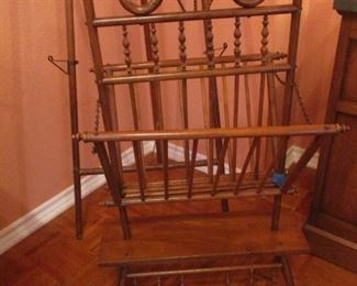 Oak Stick & Ball Book or Magazine Stand