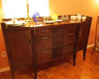 Modern style Side Cabinet, Dark Cherry Finish