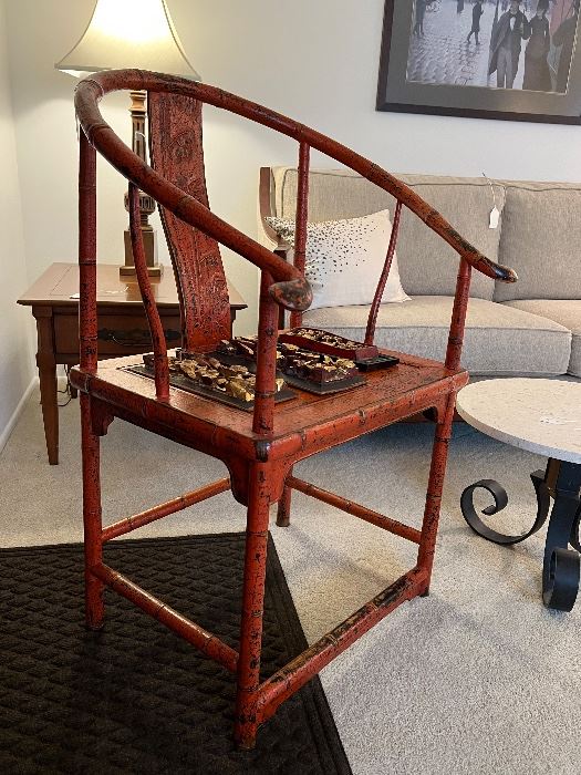 PAIR OF CHINESE STYLE EMPEROR CHAIRS