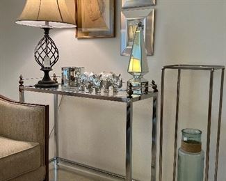 CLASSY CHROME AND GLASS TABLES