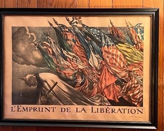 FRANCE WORLD WAR I LOANS POSTER by Abel Faivre "L'Emprunt de la Liberation" c. 1918