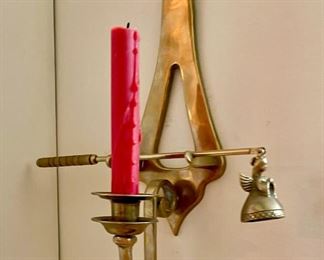 Brass Candle Sconce With Angel Form Snuffer, 2 PCS.
Lot #: 37