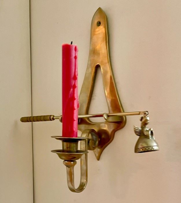 Brass Candle Sconce With Angel Form Snuffer, 2 PCS.
Lot #: 37
