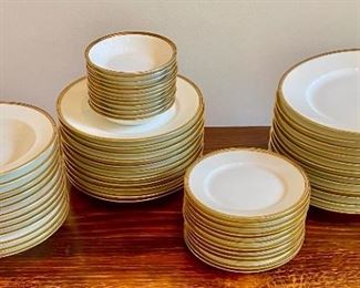 Vintage Theodore Haviland Limoges France White With Gold & Black To Rim Dinner Service Pieces, 94 PCS
Lot #: 3