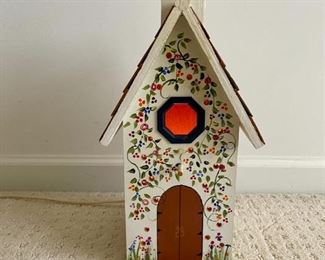 Hand Painted And Signed Church Form Bird House Lamp
Lot #: 15
