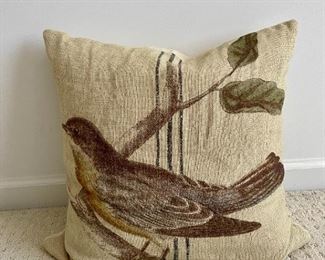 Throw Pillow With Bird Motif
Lot #: 65