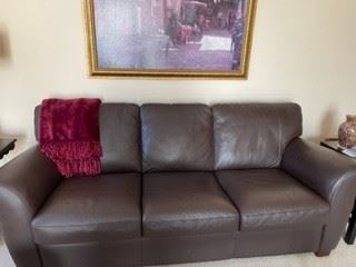 Natuzzi Chocolate Brown Sofa