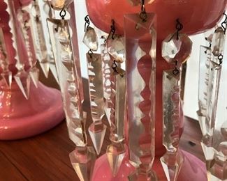 Pink Lamps with Crystals