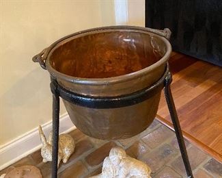 Another great copper bucket with an iron base